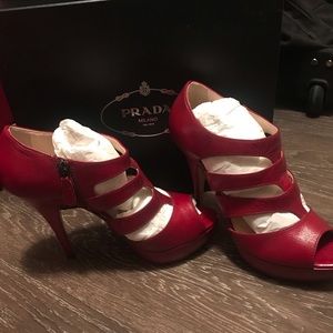 Prada Calzature Donna Rubino Caged sandal